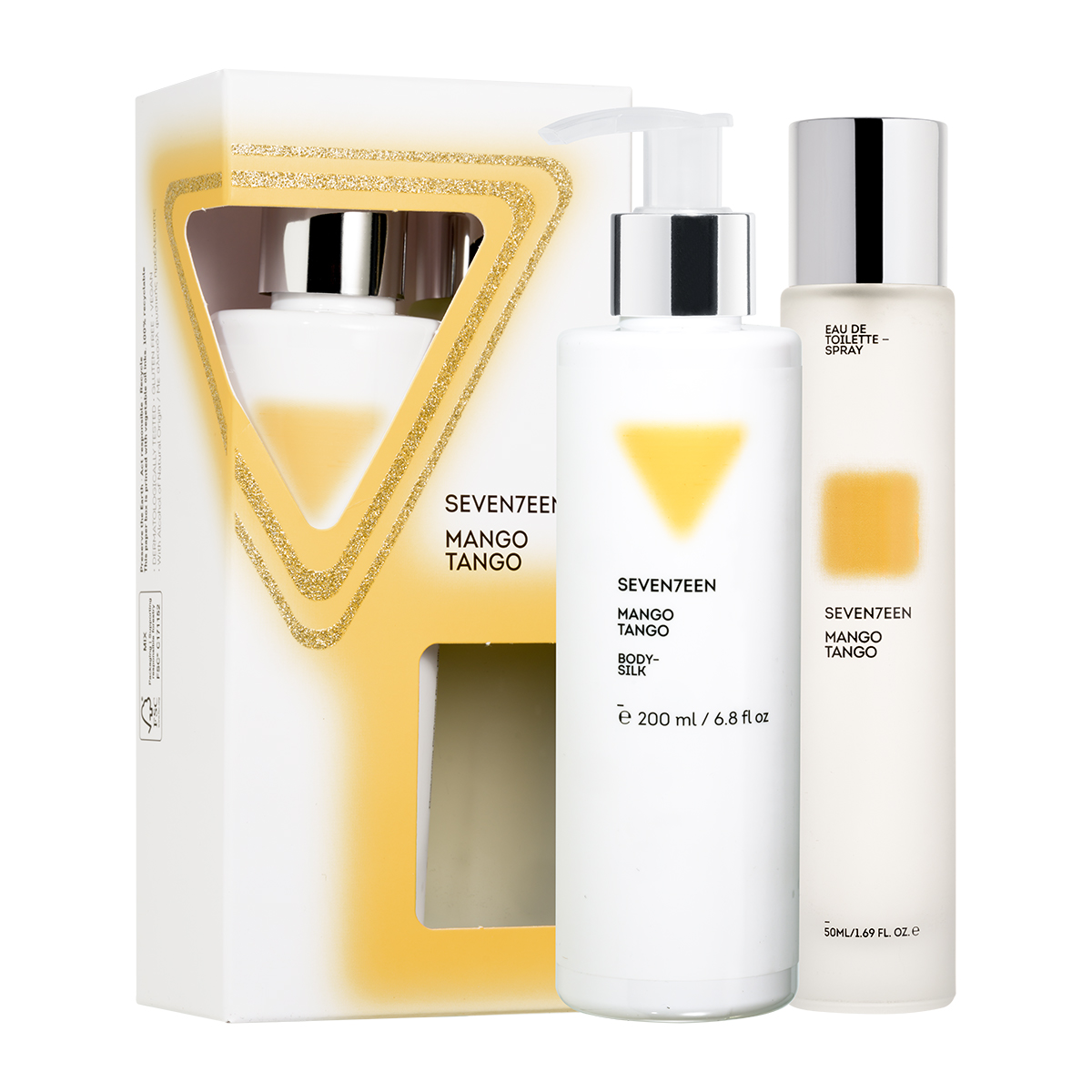 Seventeen Set loțiune parfumată cu efect sidefat 200ml & apă de